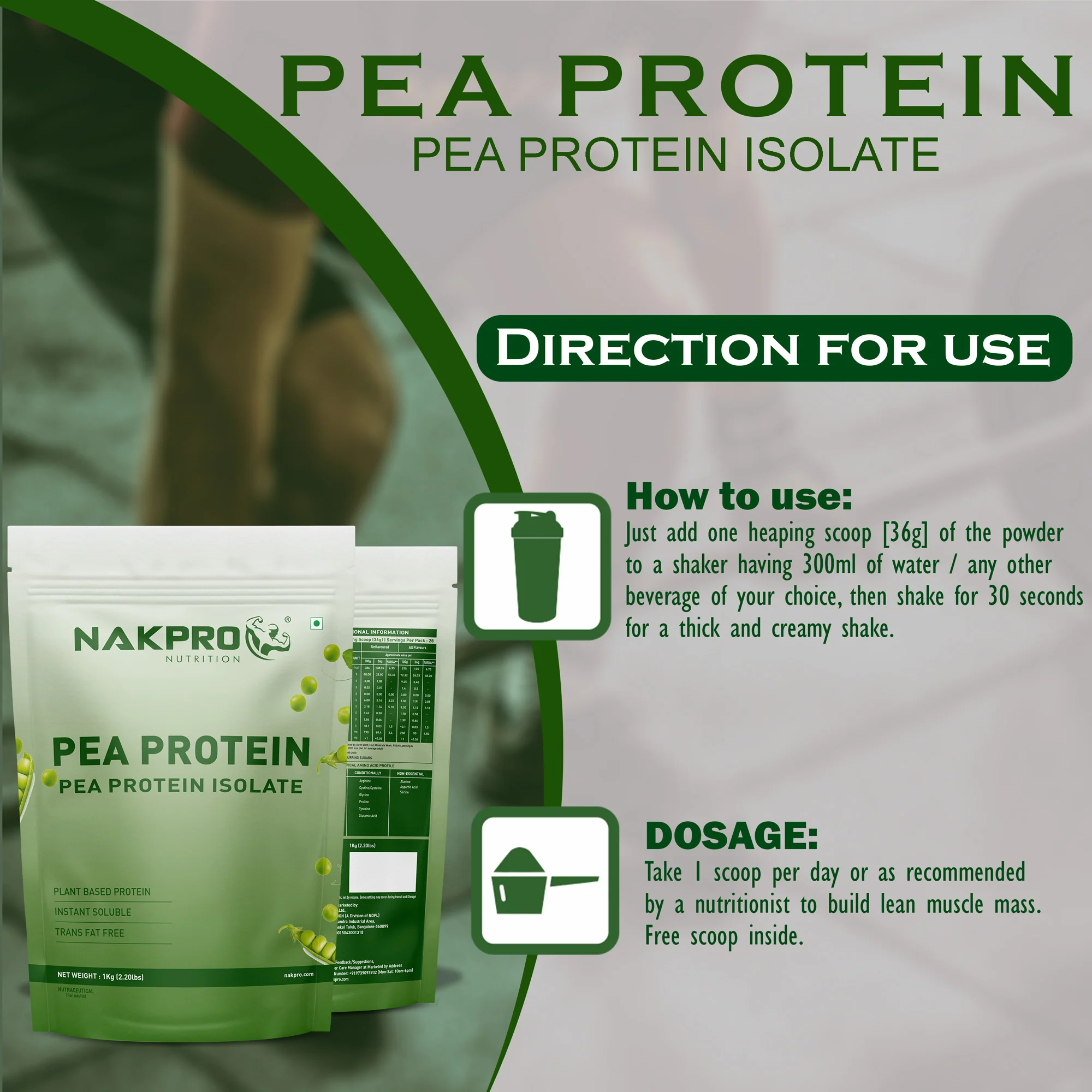 Nakpro Pea Protein Isolate- Plant-Based Vegan Protein Powder - Image 27
