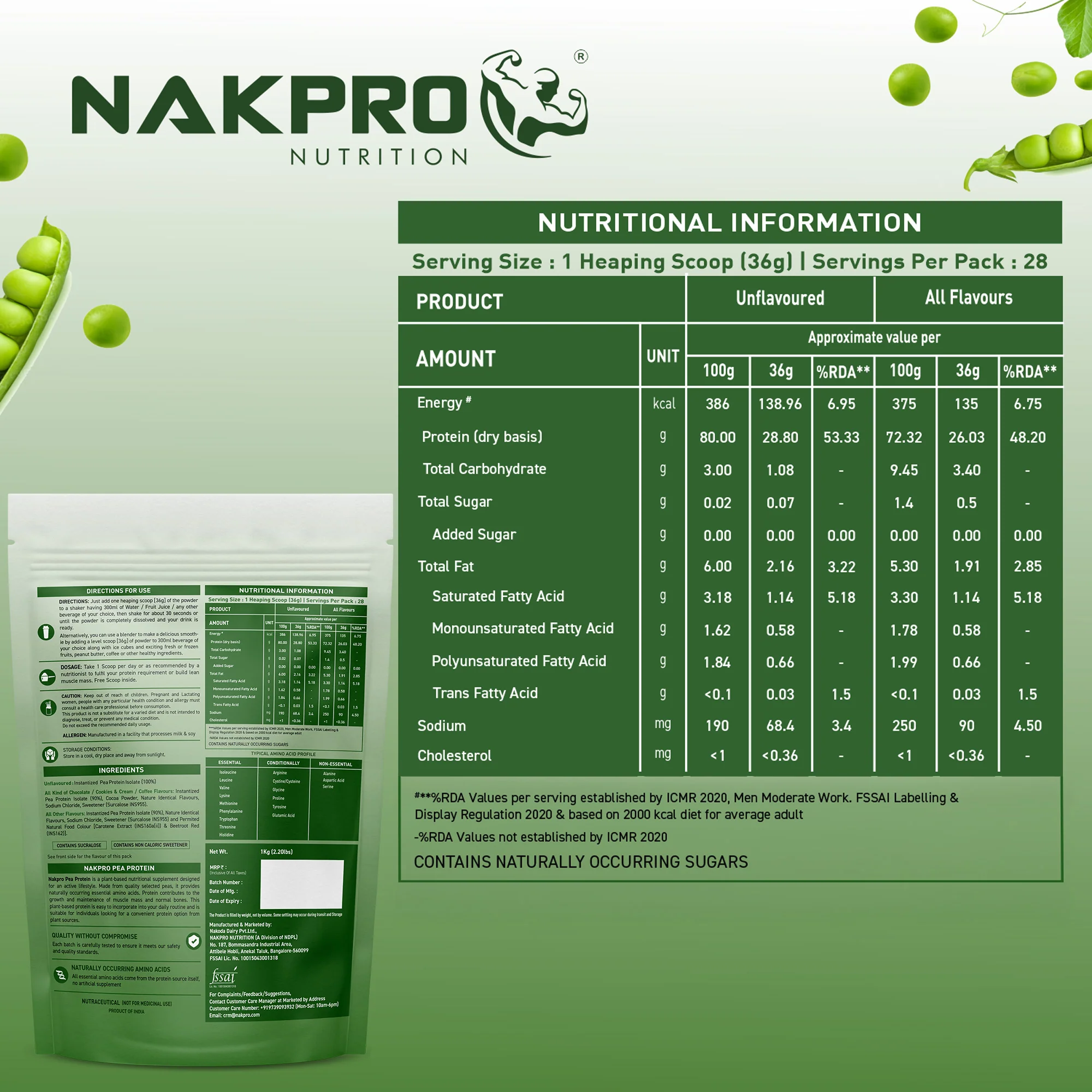 Nakpro Pea Protein Isolate- Plant-Based Vegan Protein Powder - Image 43